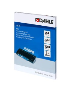 FUNDA PLASTIF. DAHLE  A4 80µ P/100